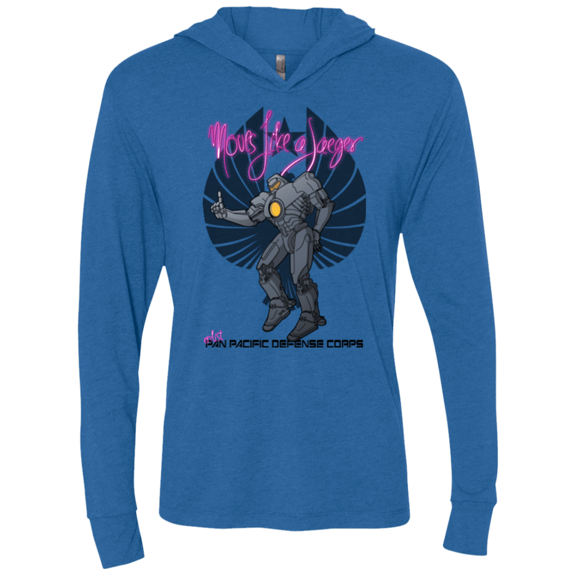 T-Shirts Vintage Royal / X-Small Moves Like A Jaegger Triblend Long Sleeve Hoodie Tee