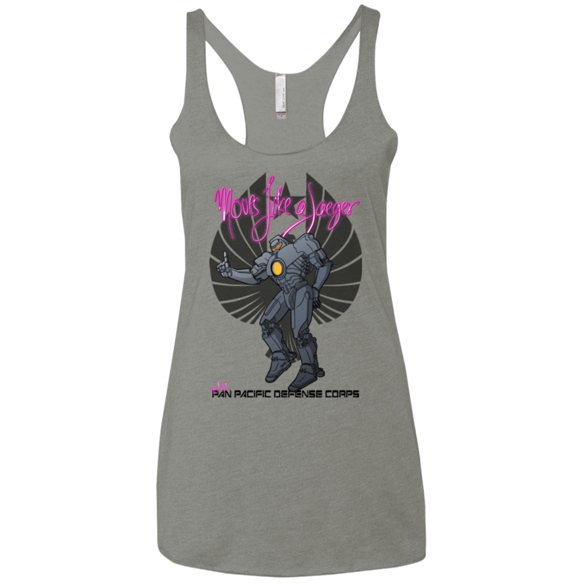 T-Shirts Venetian Grey / X-Small Moves Like A Jaegger Women's Triblend Racerback Tank