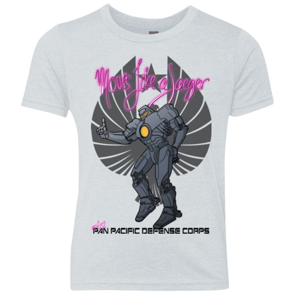T-Shirts Heather White / YXS Moves Like A Jaegger Youth Triblend T-Shirt