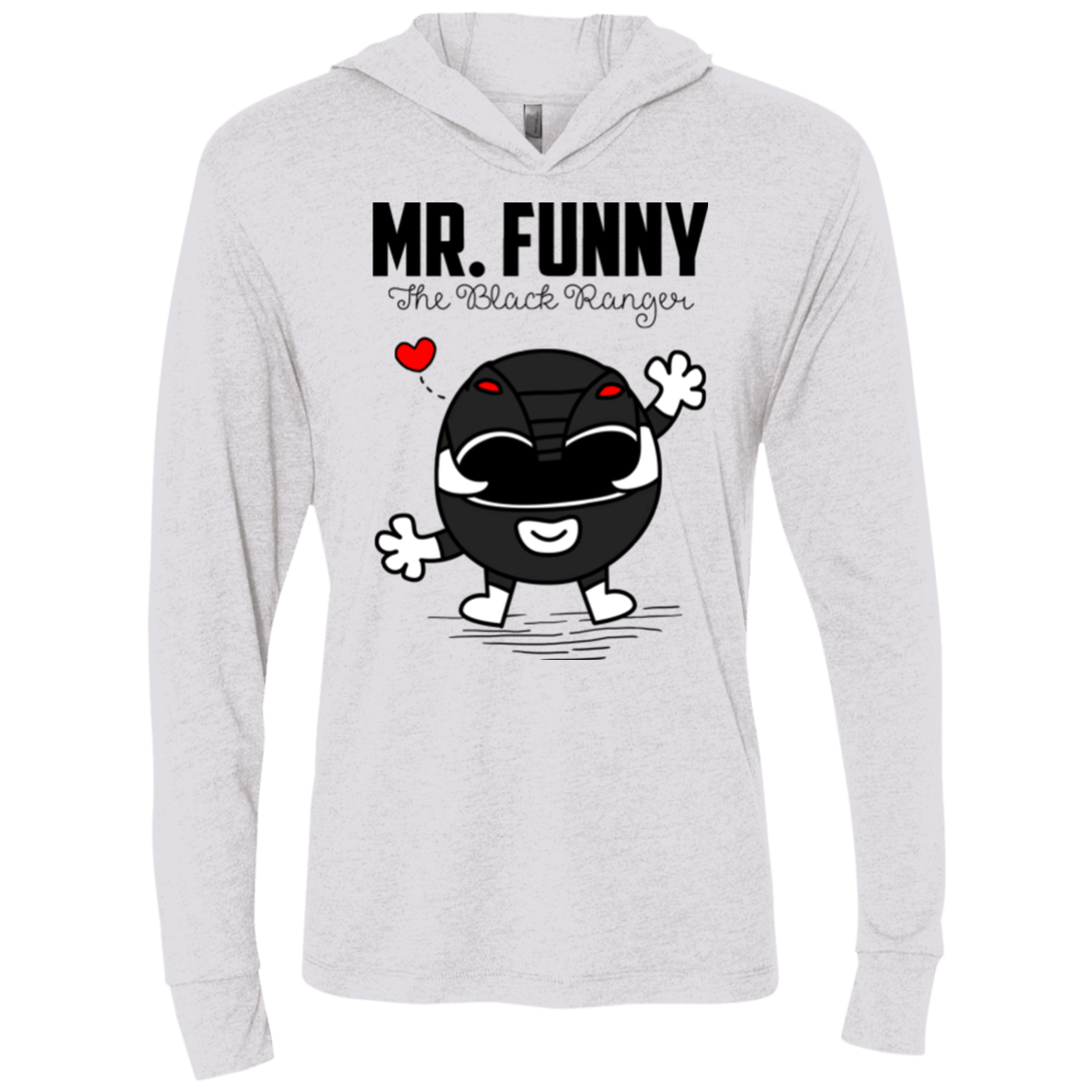 T-Shirts Heather White / X-Small Mr Funny Triblend Long Sleeve Hoodie Tee