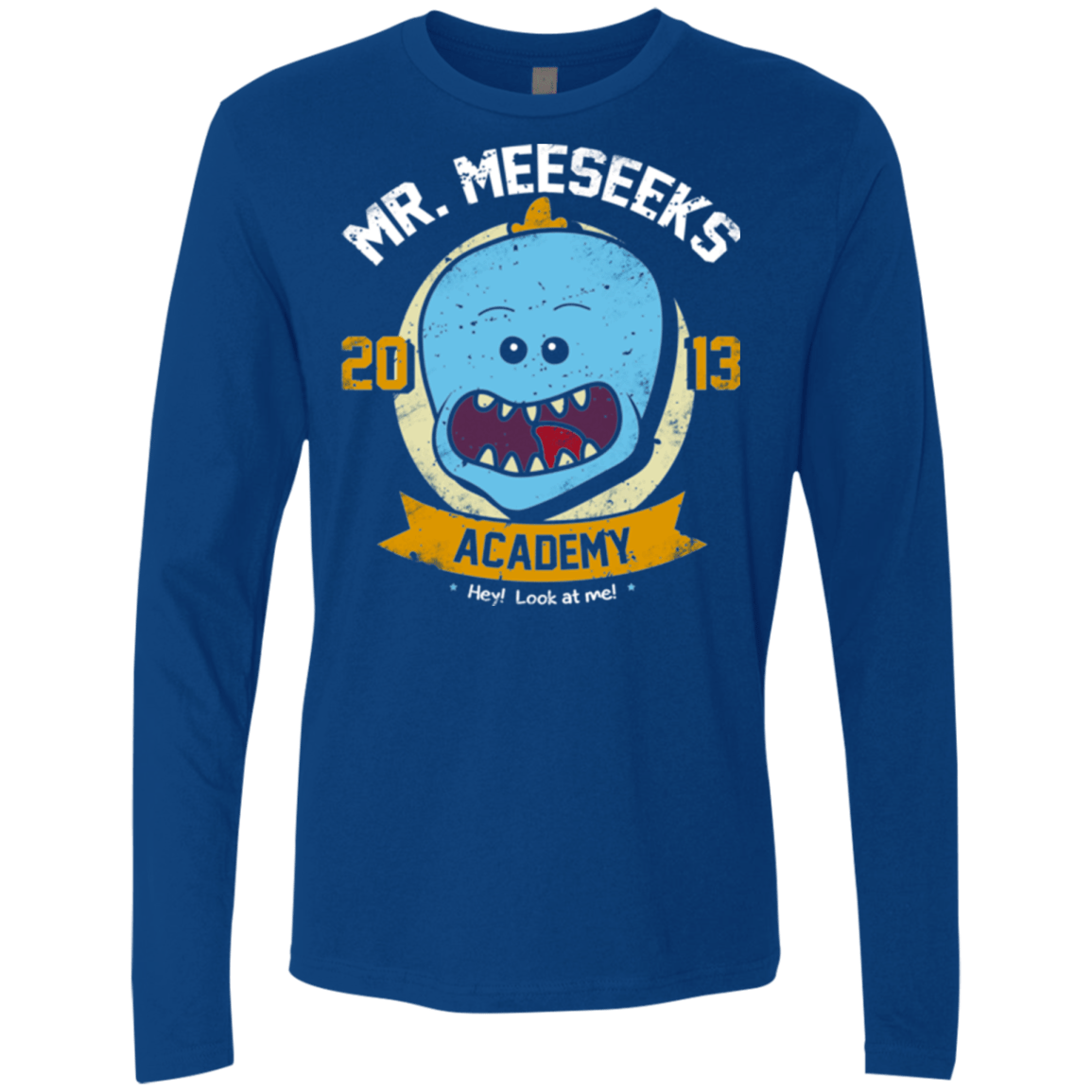 T-Shirts Royal / Small Mr. Meeseeks Academy Men's Premium Long Sleeve