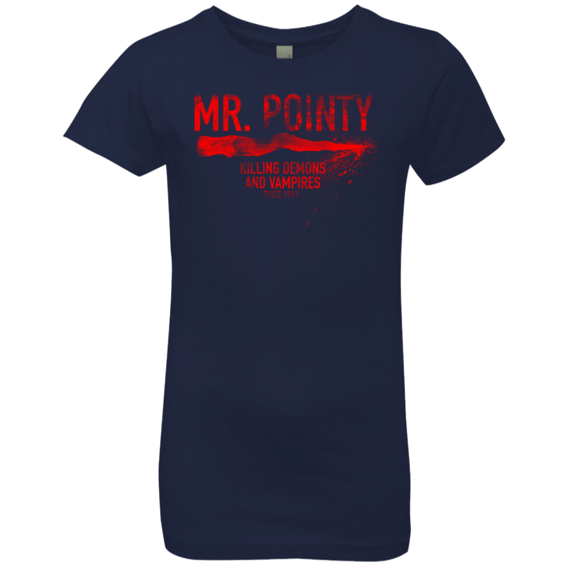 T-Shirts Midnight Navy / YXS Mr Pointy Girls Premium T-Shirt