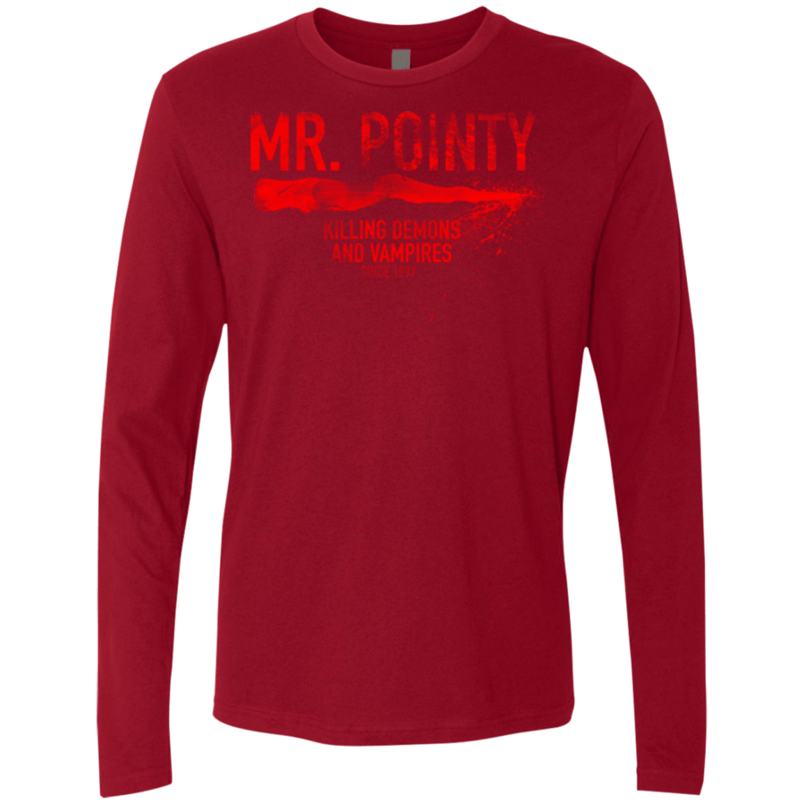 T-Shirts Cardinal / Small Mr Pointy Men's Premium Long Sleeve