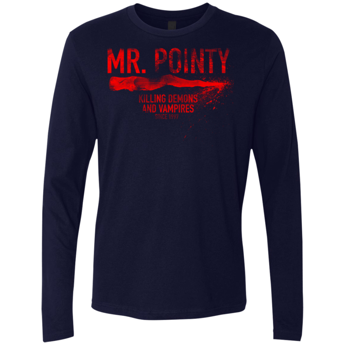 T-Shirts Midnight Navy / Small Mr Pointy Men's Premium Long Sleeve