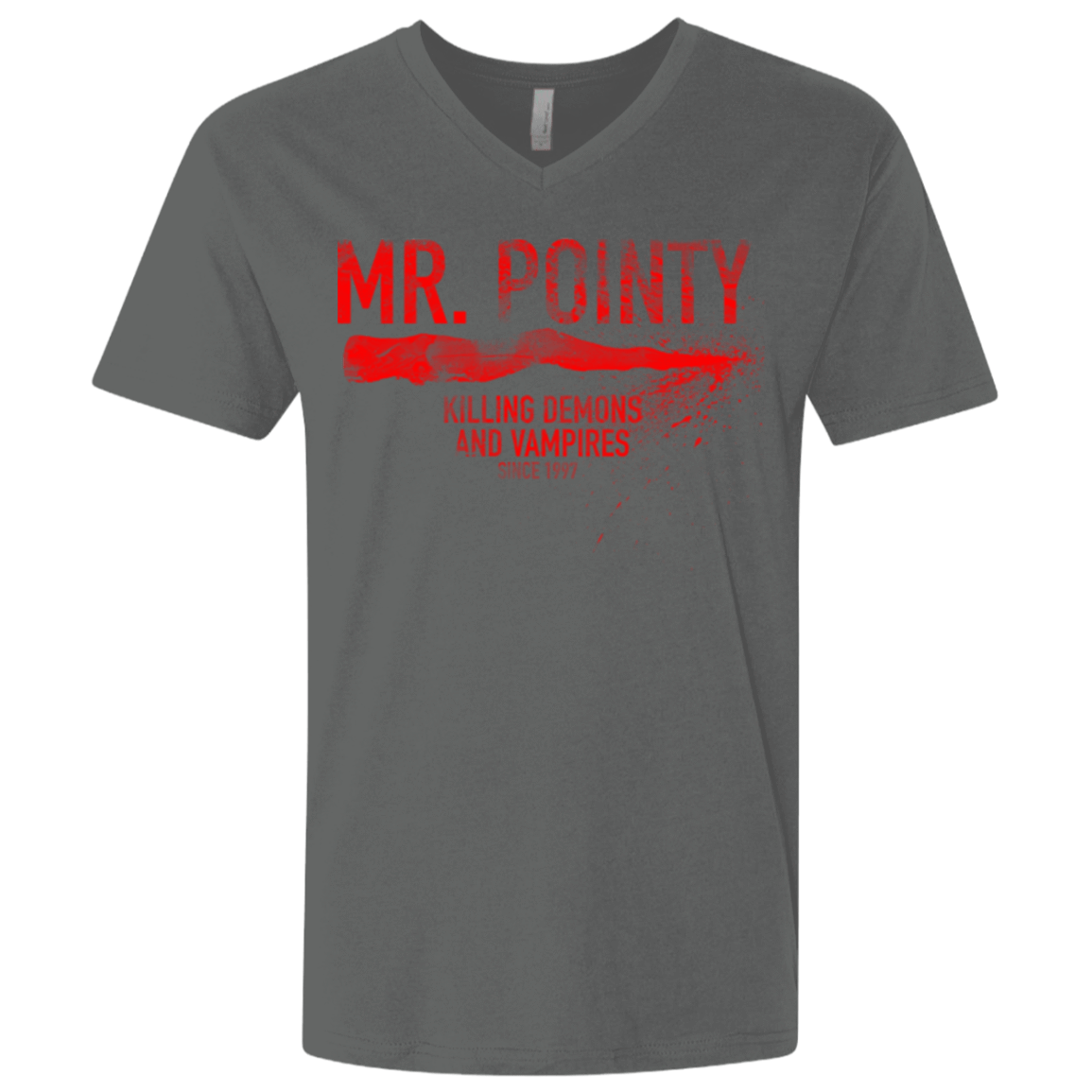 T-Shirts Heavy Metal / X-Small Mr Pointy Men's Premium V-Neck