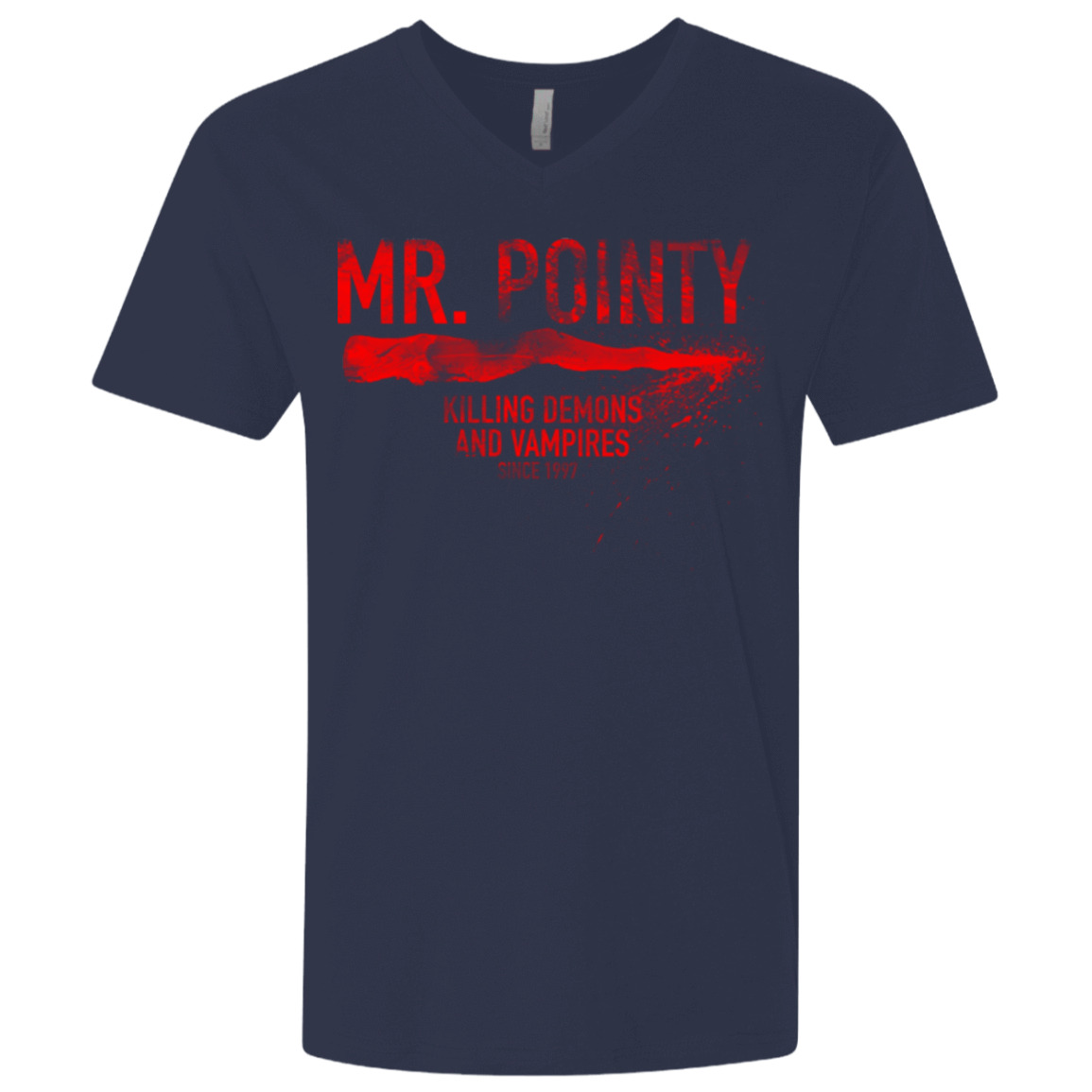 T-Shirts Midnight Navy / X-Small Mr Pointy Men's Premium V-Neck