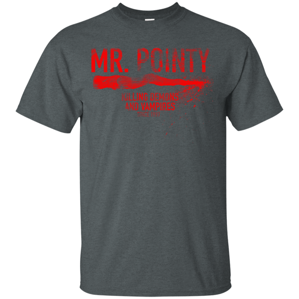 T-Shirts Dark Heather / Small Mr Pointy T-Shirt