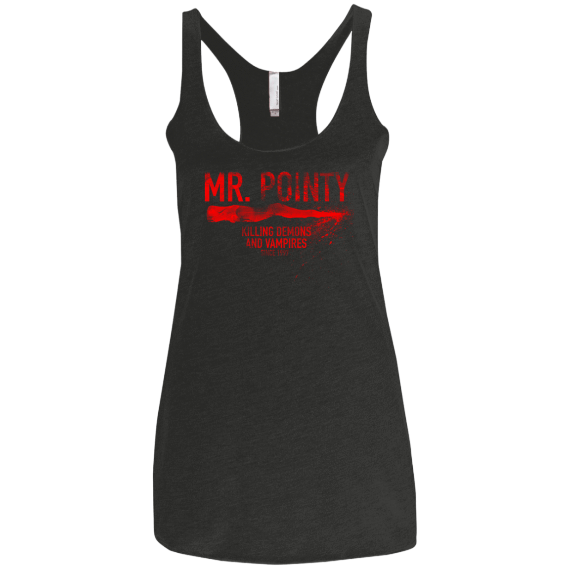T-Shirts Vintage Black / X-Small Mr Pointy Women's Triblend Racerback Tank