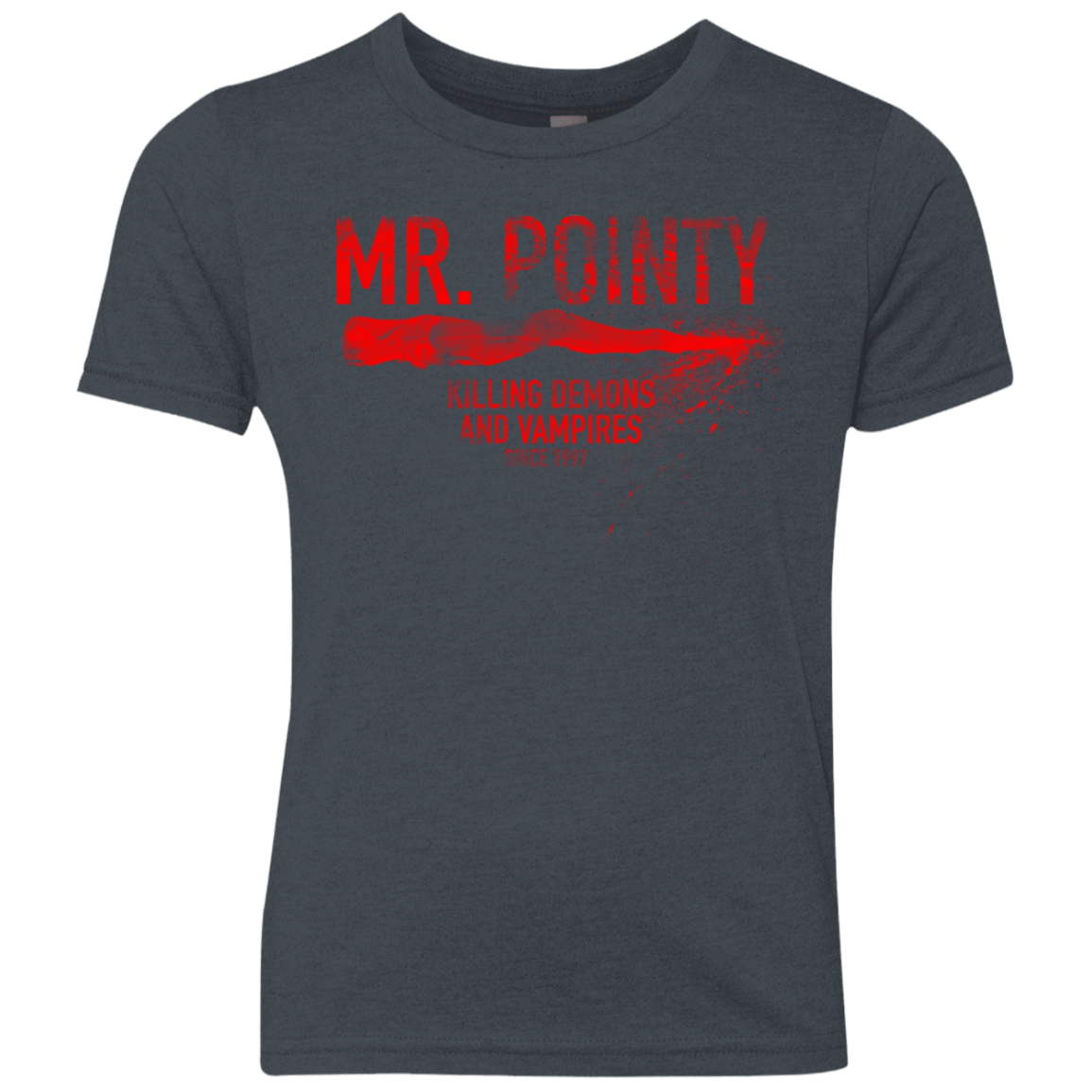 T-Shirts Vintage Navy / YXS Mr Pointy Youth Triblend T-Shirt