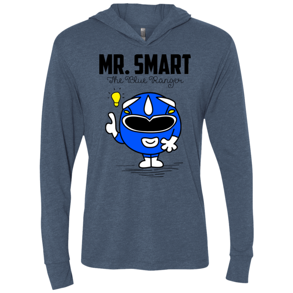 T-Shirts Indigo / X-Small Mr Smart Triblend Long Sleeve Hoodie Tee