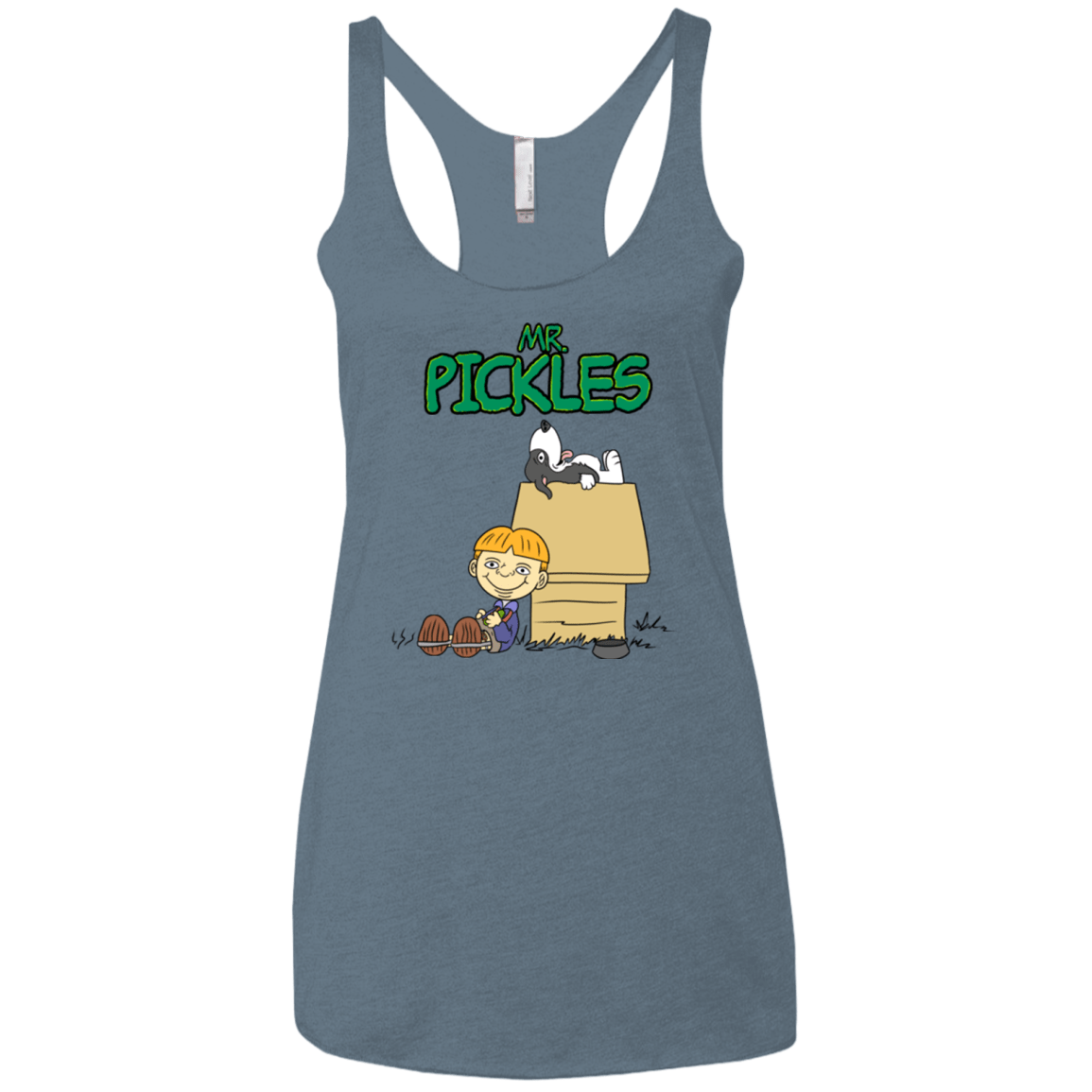 T-Shirts Indigo / X-Small Mr Snopkles Women's Triblend Racerback Tank