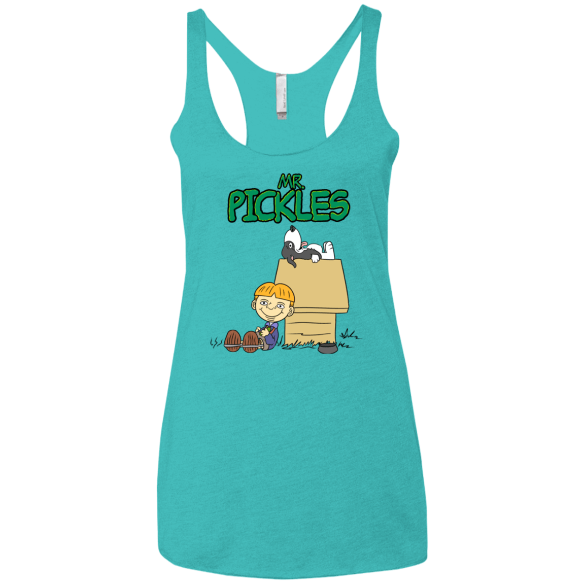 T-Shirts Tahiti Blue / X-Small Mr Snopkles Women's Triblend Racerback Tank