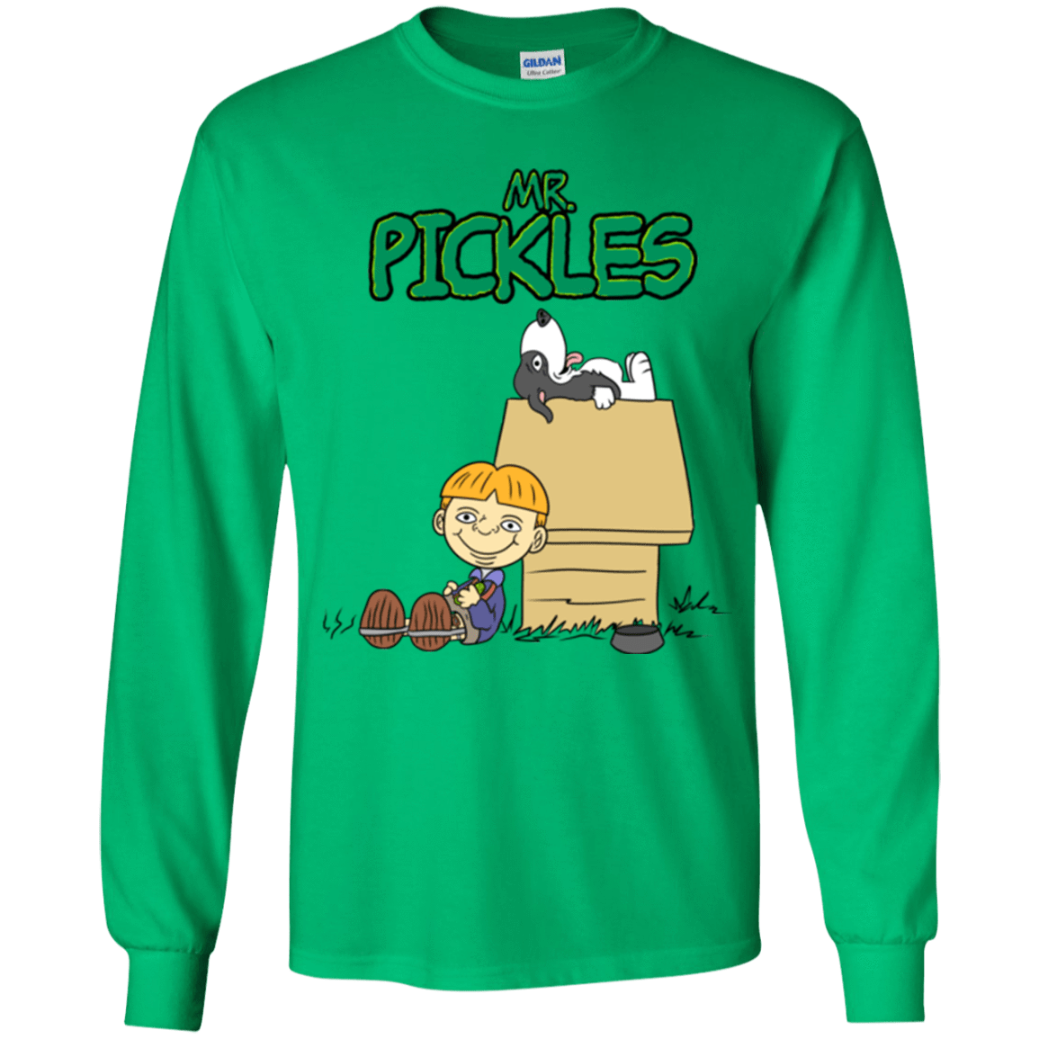 T-Shirts Irish Green / YS Mr Snopkles Youth Long Sleeve T-Shirt