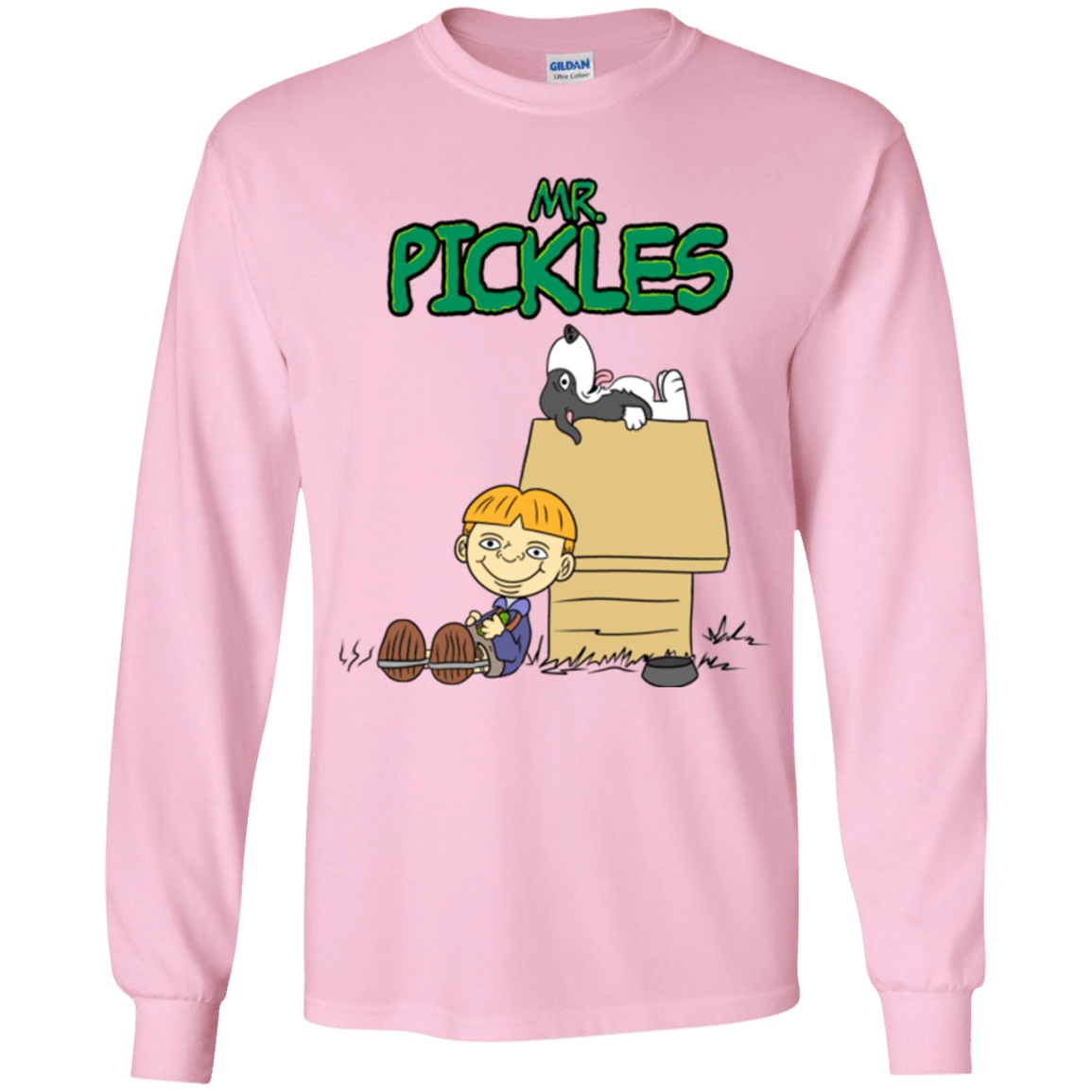T-Shirts Light Pink / YS Mr Snopkles Youth Long Sleeve T-Shirt