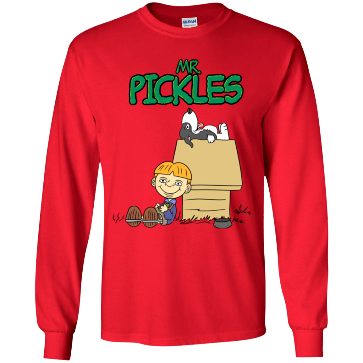 T-Shirts Red / YS Mr Snopkles Youth Long Sleeve T-Shirt