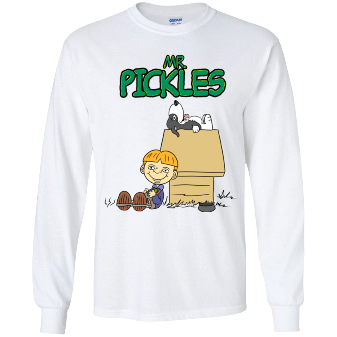 T-Shirts White / YS Mr Snopkles Youth Long Sleeve T-Shirt