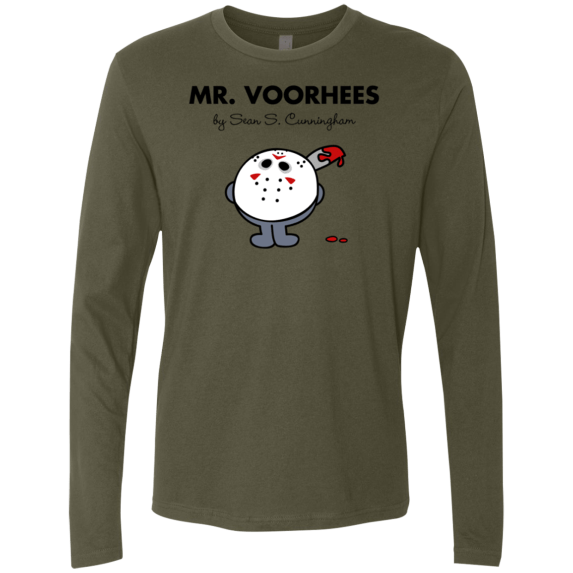 T-Shirts Military Green / Small Mr Voorhees Men's Premium Long Sleeve
