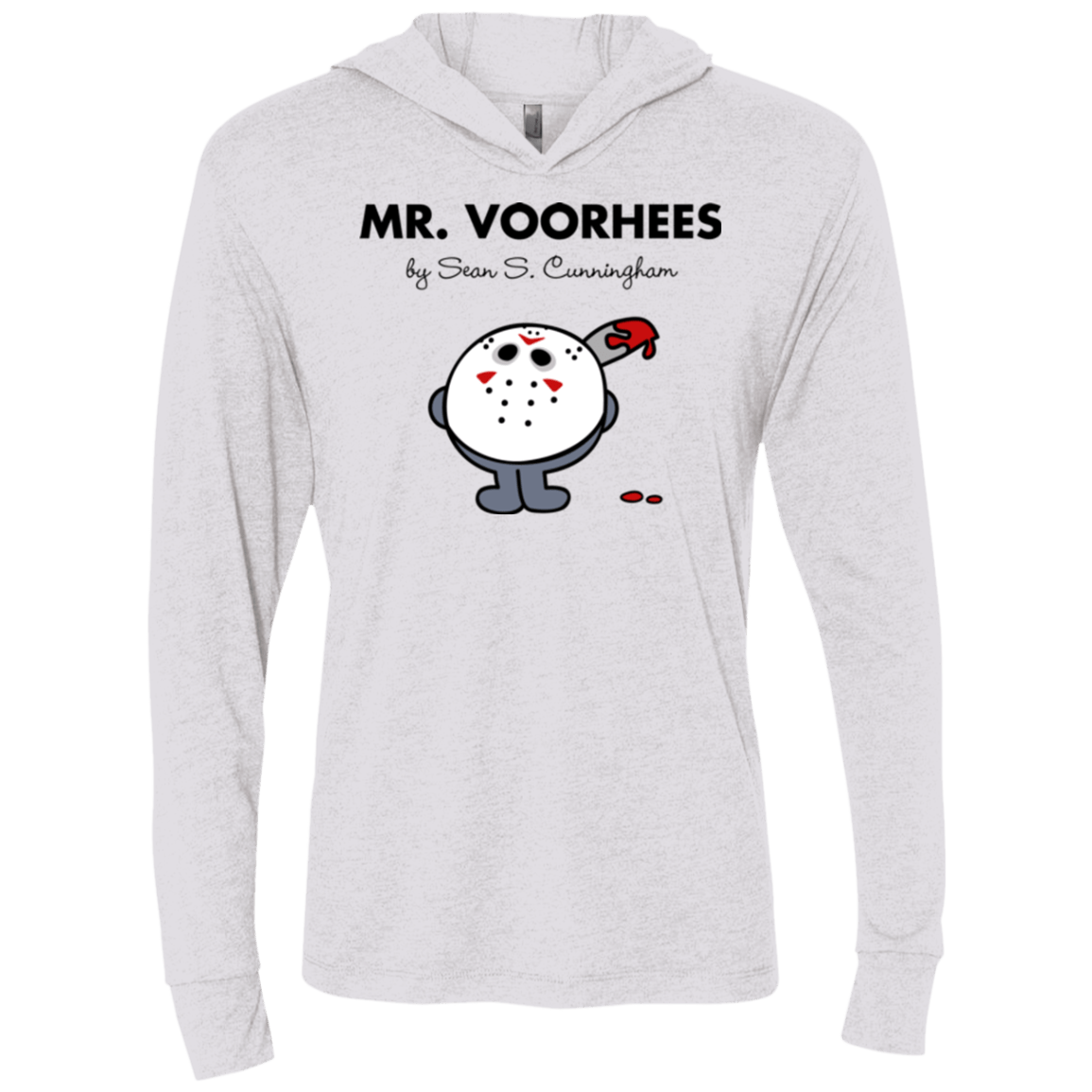 T-Shirts Heather White / X-Small Mr Voorhees Triblend Long Sleeve Hoodie Tee