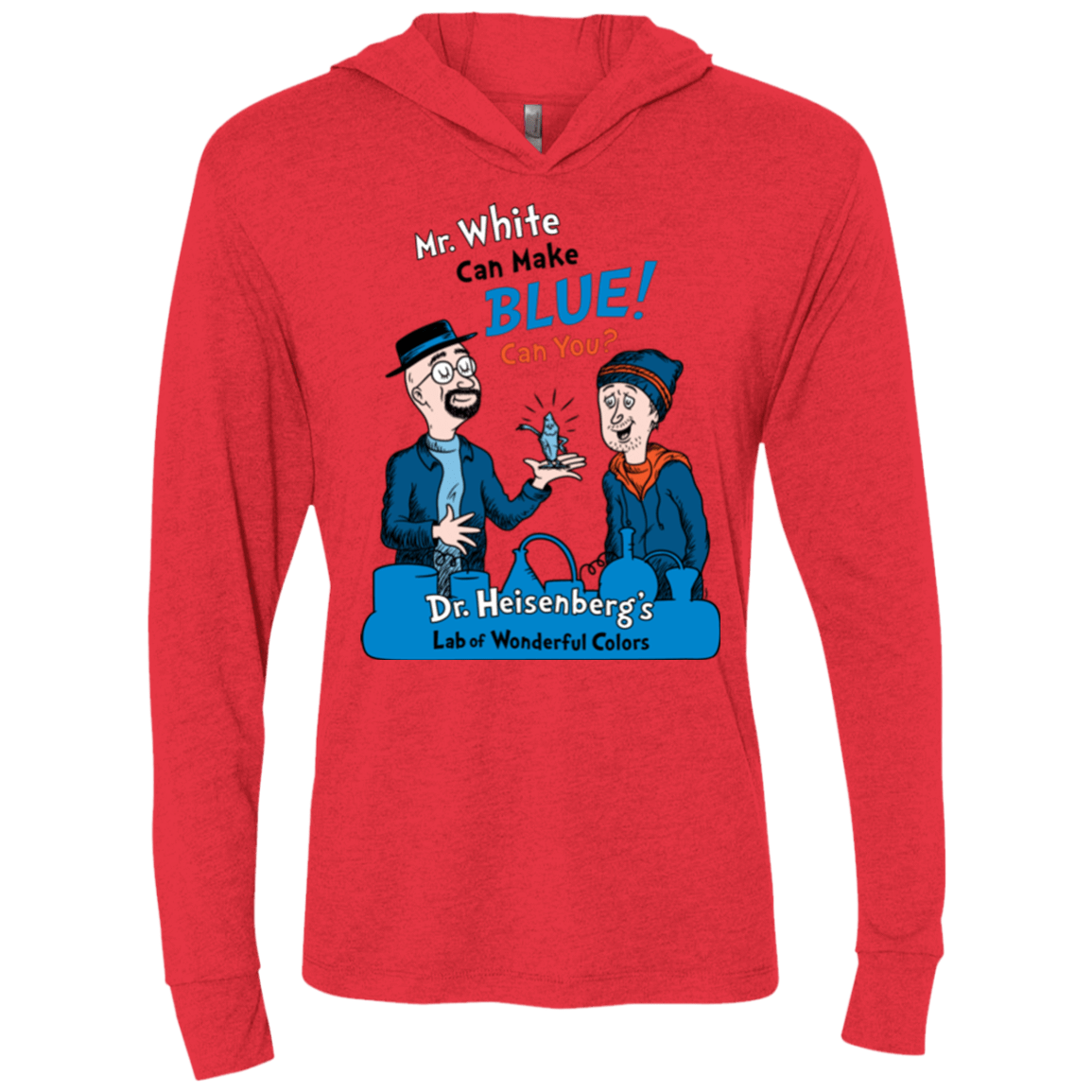 T-Shirts Vintage Red / X-Small Mr White Triblend Long Sleeve Hoodie Tee