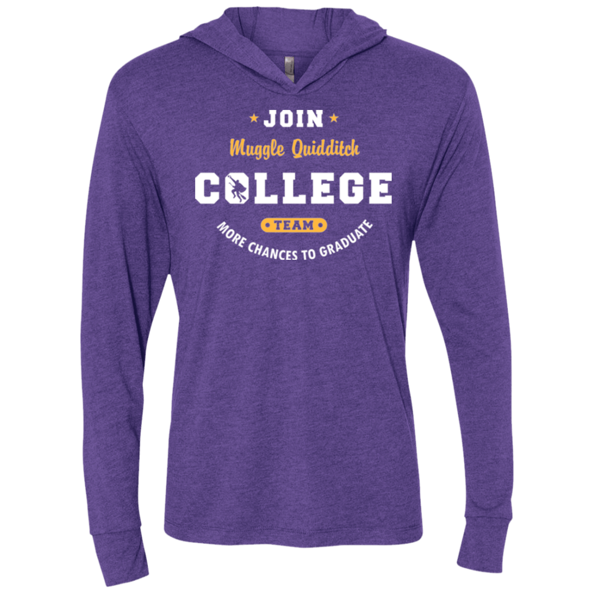 T-Shirts Muggle Quidditch Triblend Long Sleeve Hoodie Tee