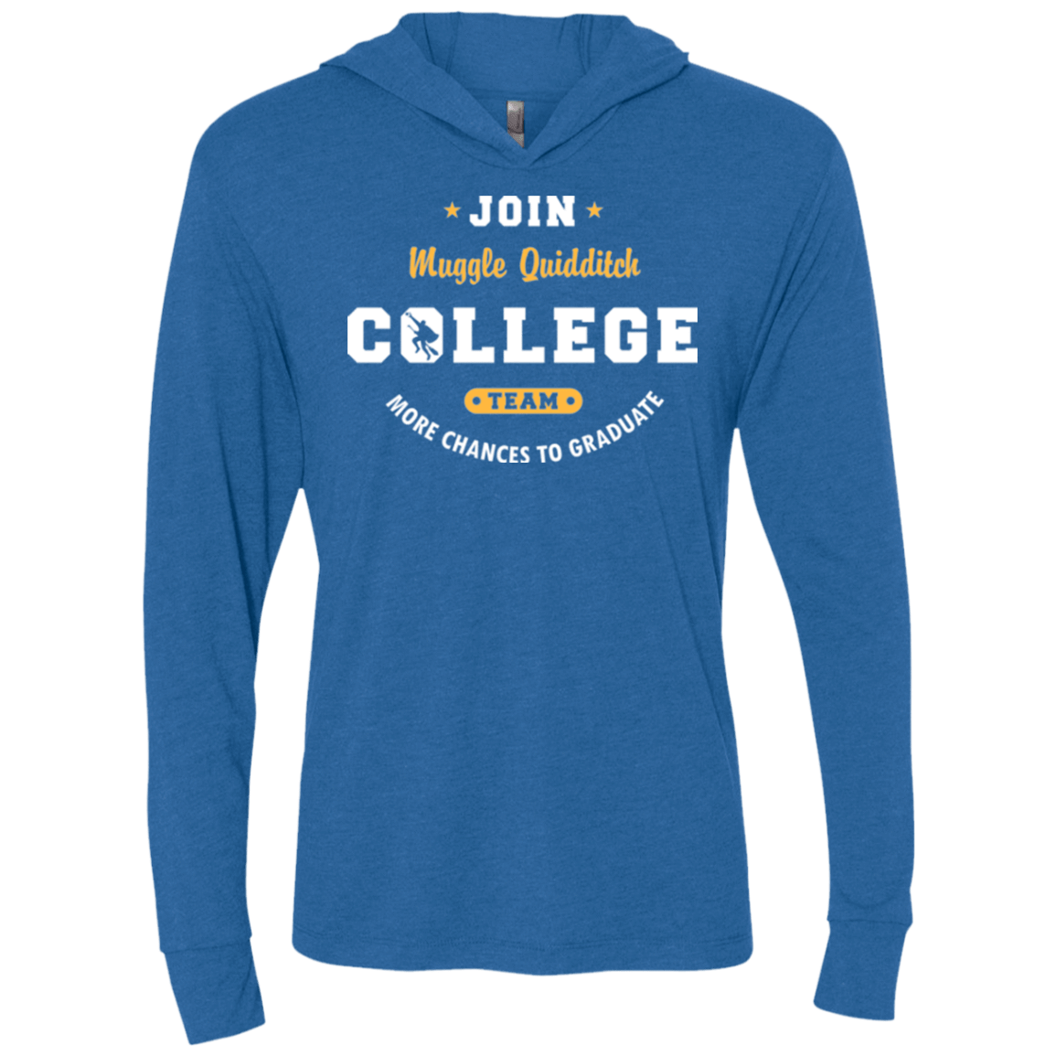 T-Shirts Vintage Royal / X-Small Muggle Quidditch Triblend Long Sleeve Hoodie Tee