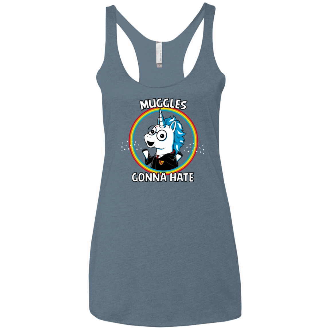 T-Shirts Indigo / X-Small Muggles Gonna Hate Women's Triblend Racerback Tank