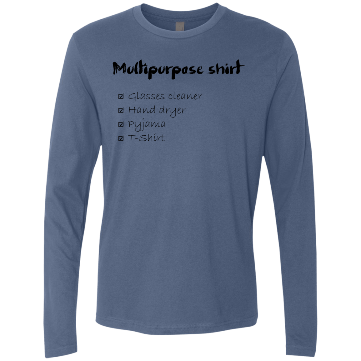 T-Shirts Indigo / Small Multipurpose Shirt Men's Premium Long Sleeve