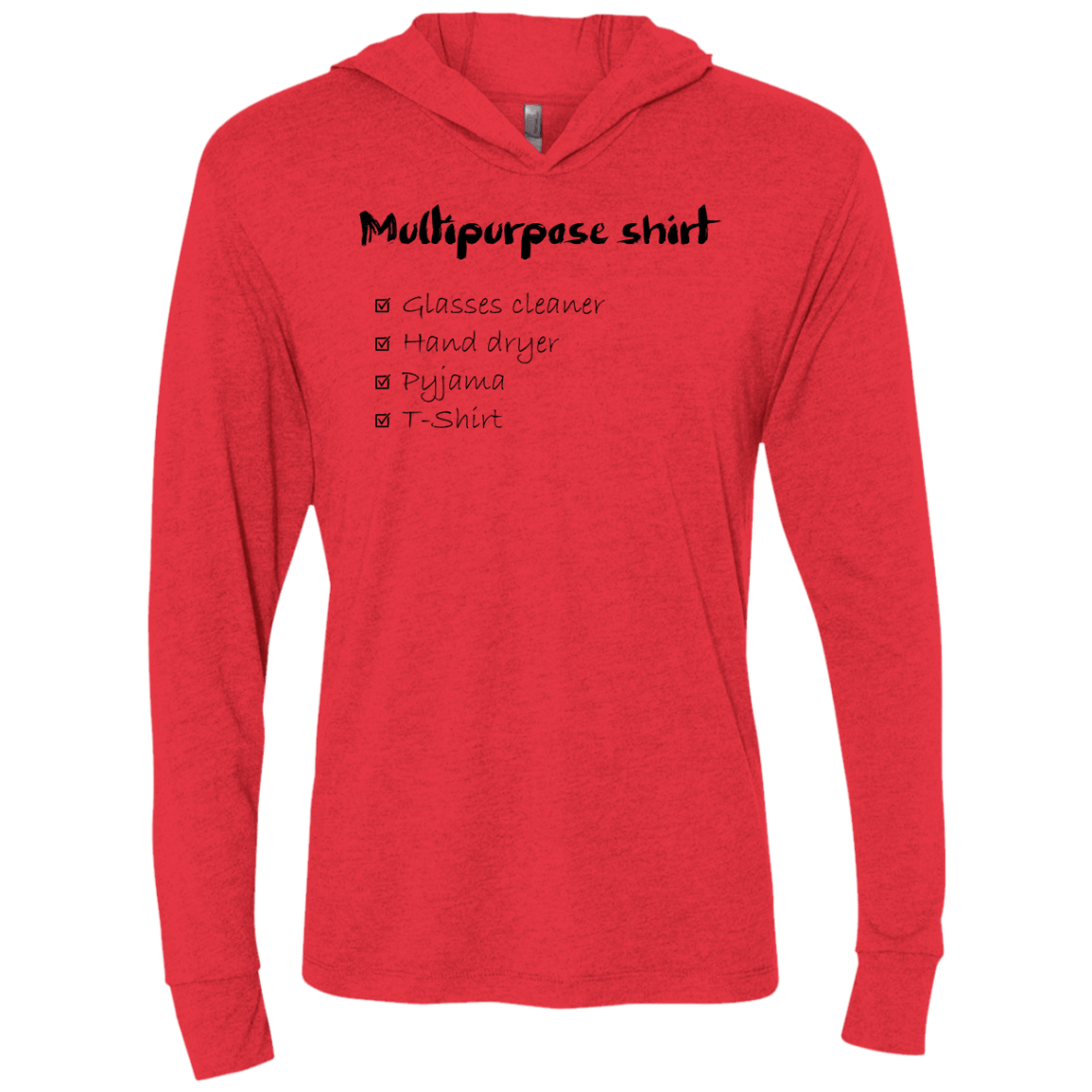 T-Shirts Vintage Red / X-Small Multipurpose Shirt Triblend Long Sleeve Hoodie Tee