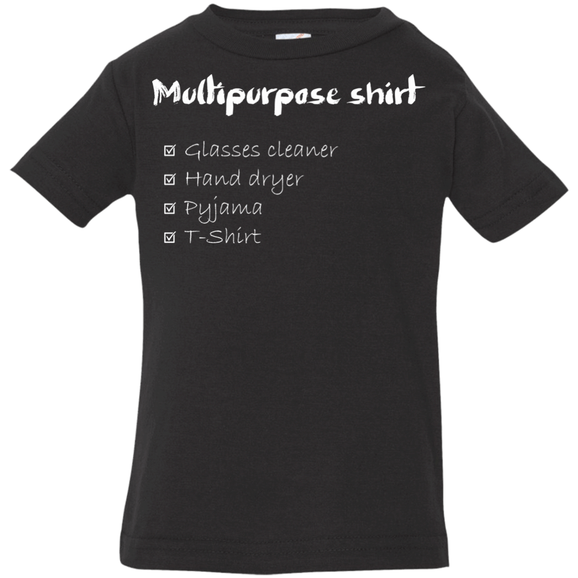 T-Shirts Black / 6 Months Multipurpose Shirt White ink Infant Premium T-Shirt