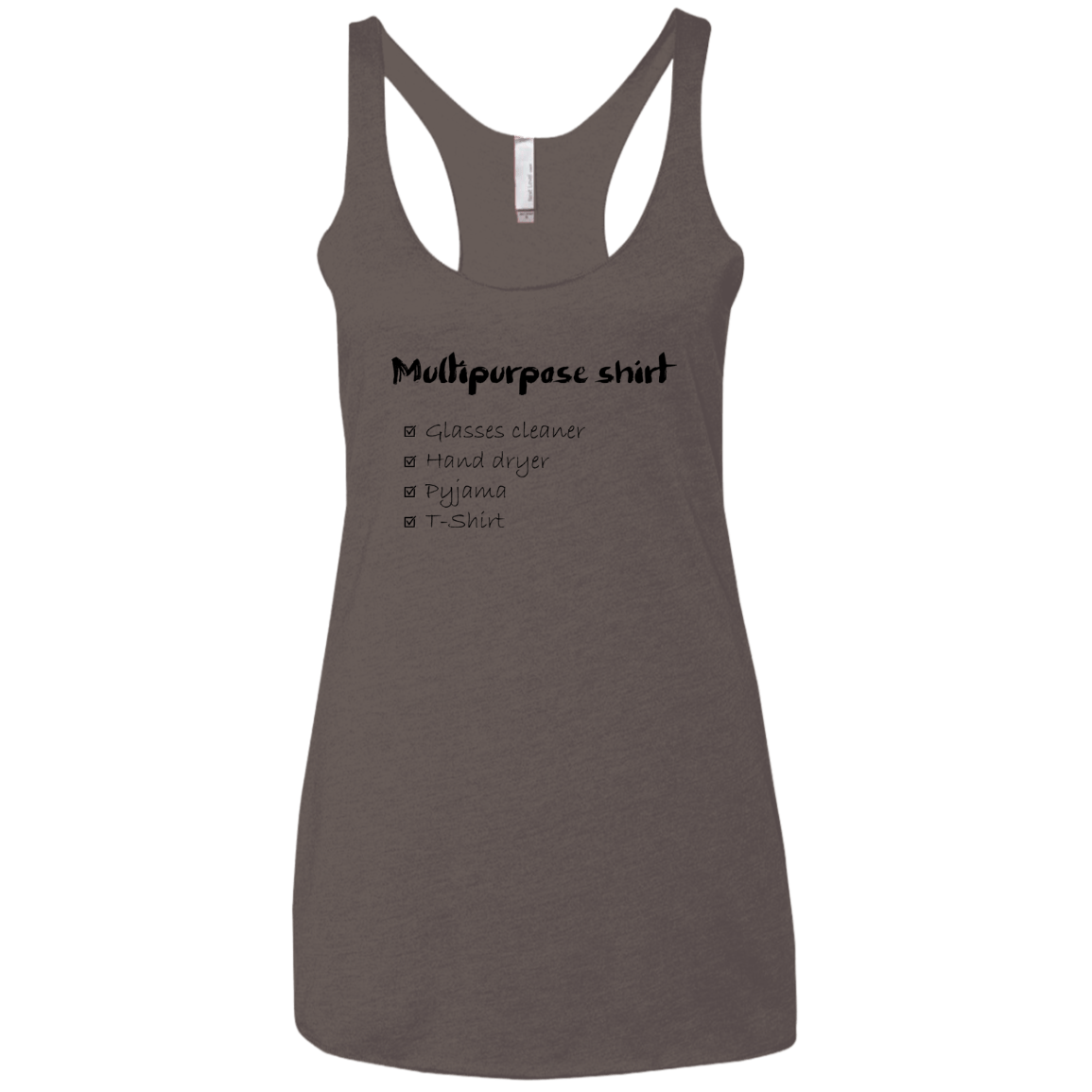T-Shirts Macchiato / X-Small Multipurpose Shirt Women's Triblend Racerback Tank