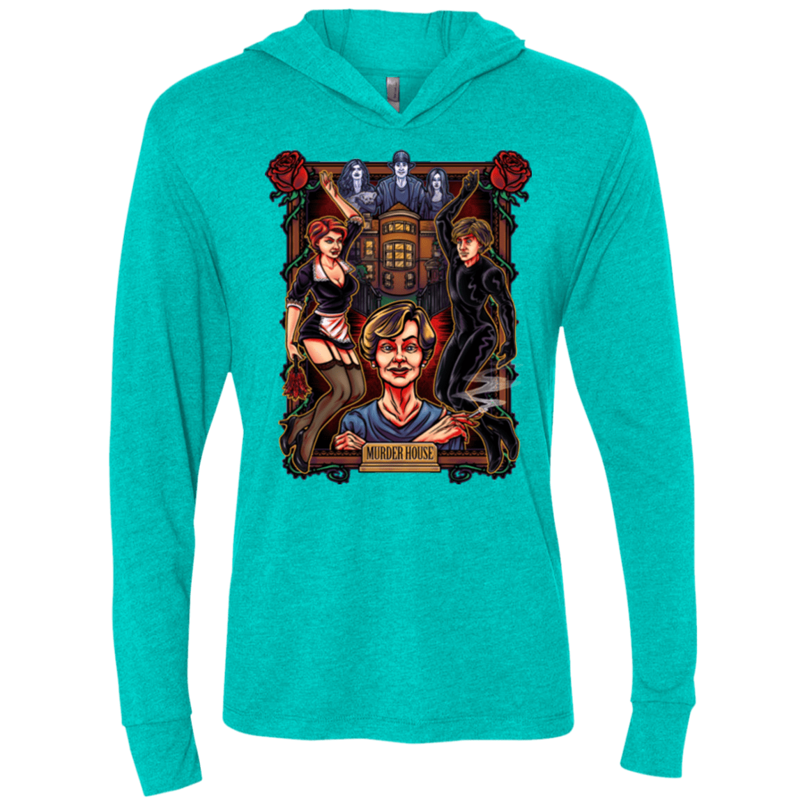 T-Shirts Murder House Triblend Long Sleeve Hoodie Tee