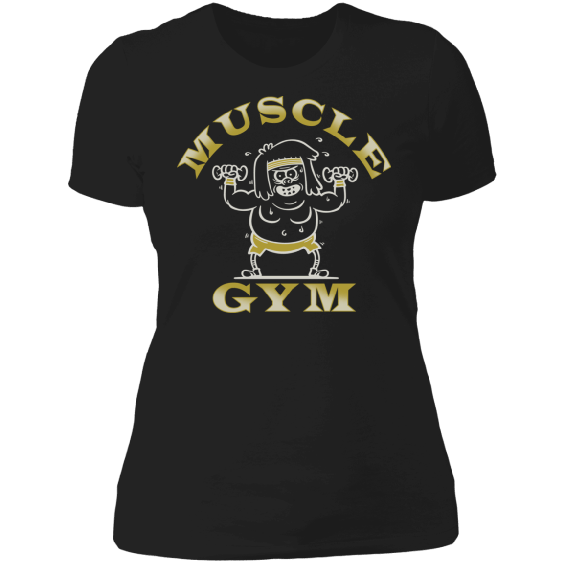 T-Shirts Black / X-Small Muscle Man Gym Women's Premium T-Shirt