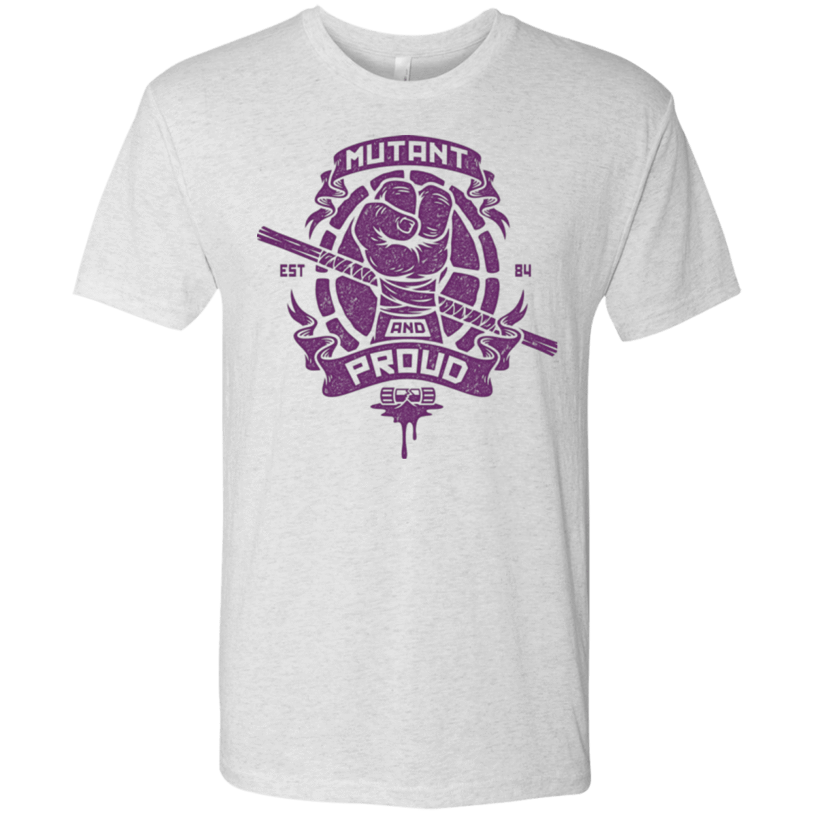 T-Shirts Heather White / Small Mutant and Proud Donny Men's Triblend T-Shirt