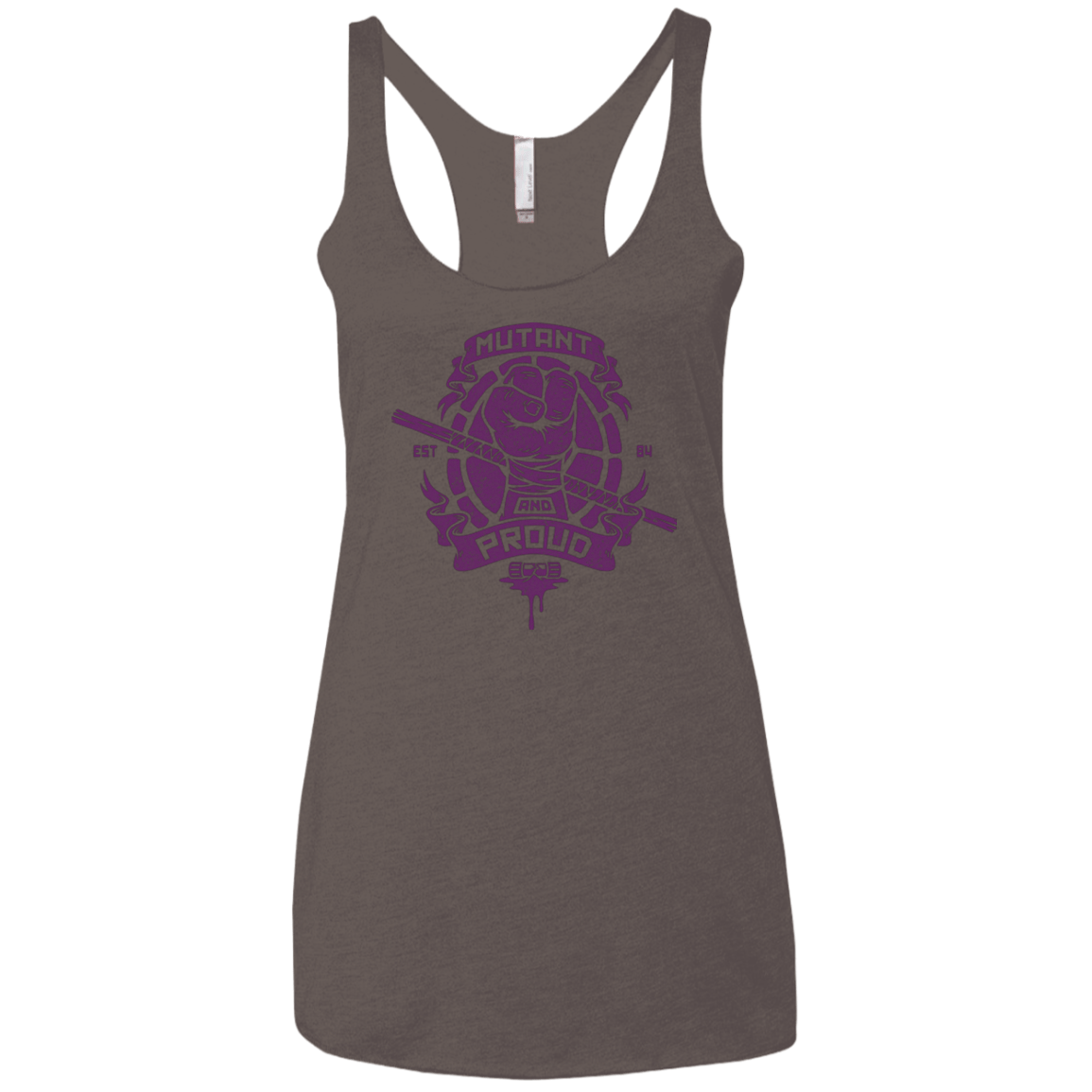 T-Shirts Macchiato / X-Small Mutant and Proud Donny Women's Triblend Racerback Tank