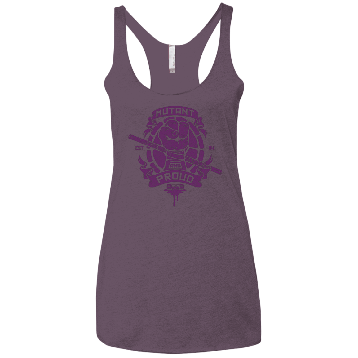 T-Shirts Vintage Purple / X-Small Mutant and Proud Donny Women's Triblend Racerback Tank