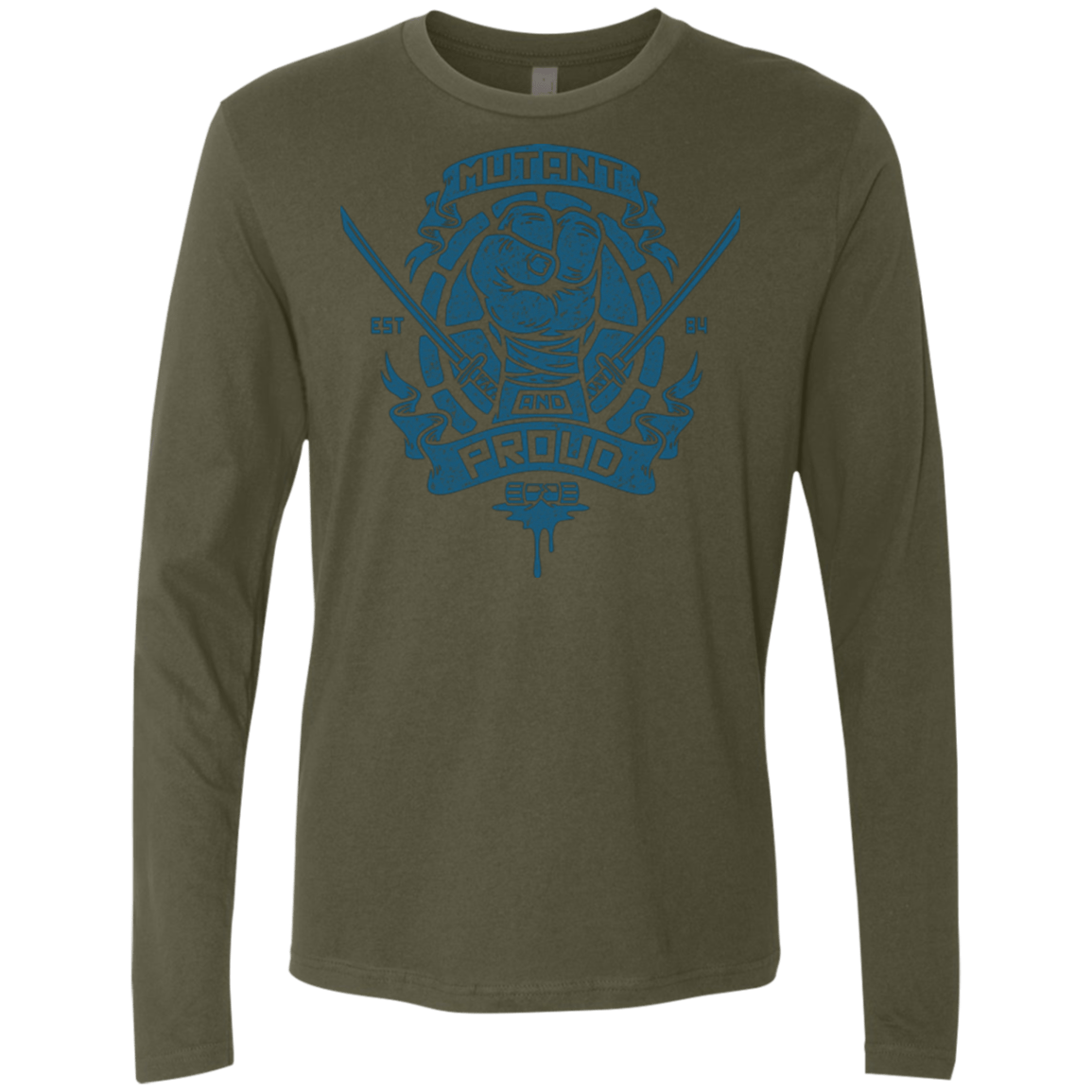T-Shirts Military Green / Small Mutant and Proud Leo Men's Premium Long Sleeve