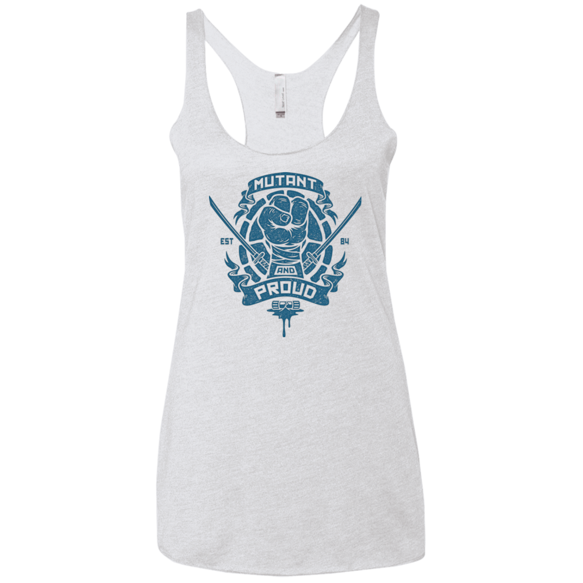 T-Shirts Heather White / X-Small Mutant and Proud Leo Women's Triblend Racerback Tank