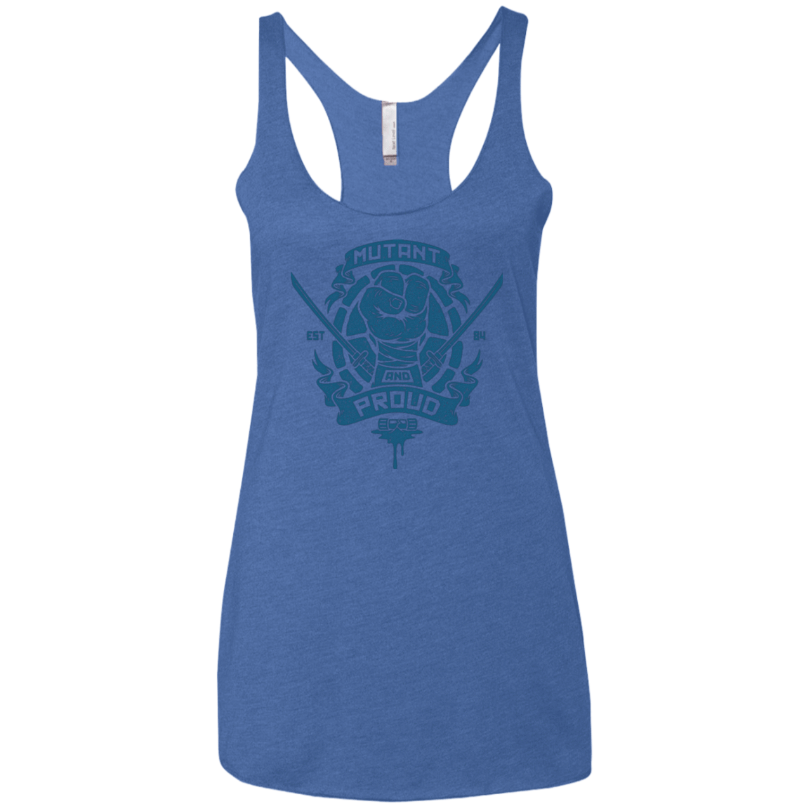 T-Shirts Vintage Royal / X-Small Mutant and Proud Leo Women's Triblend Racerback Tank