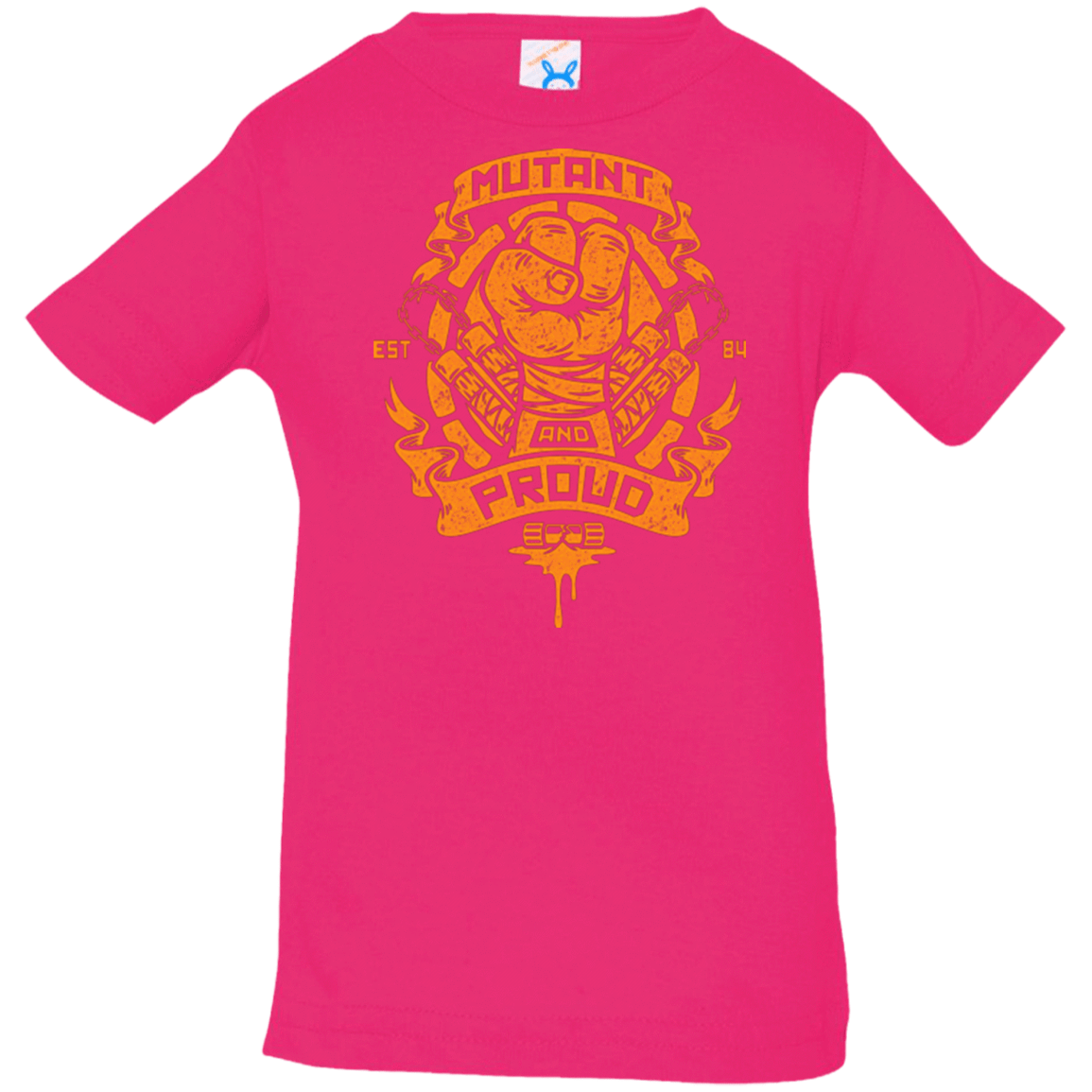 T-Shirts Hot Pink / 6 Months Mutant and Proud Mikey Infant PremiumT-Shirt