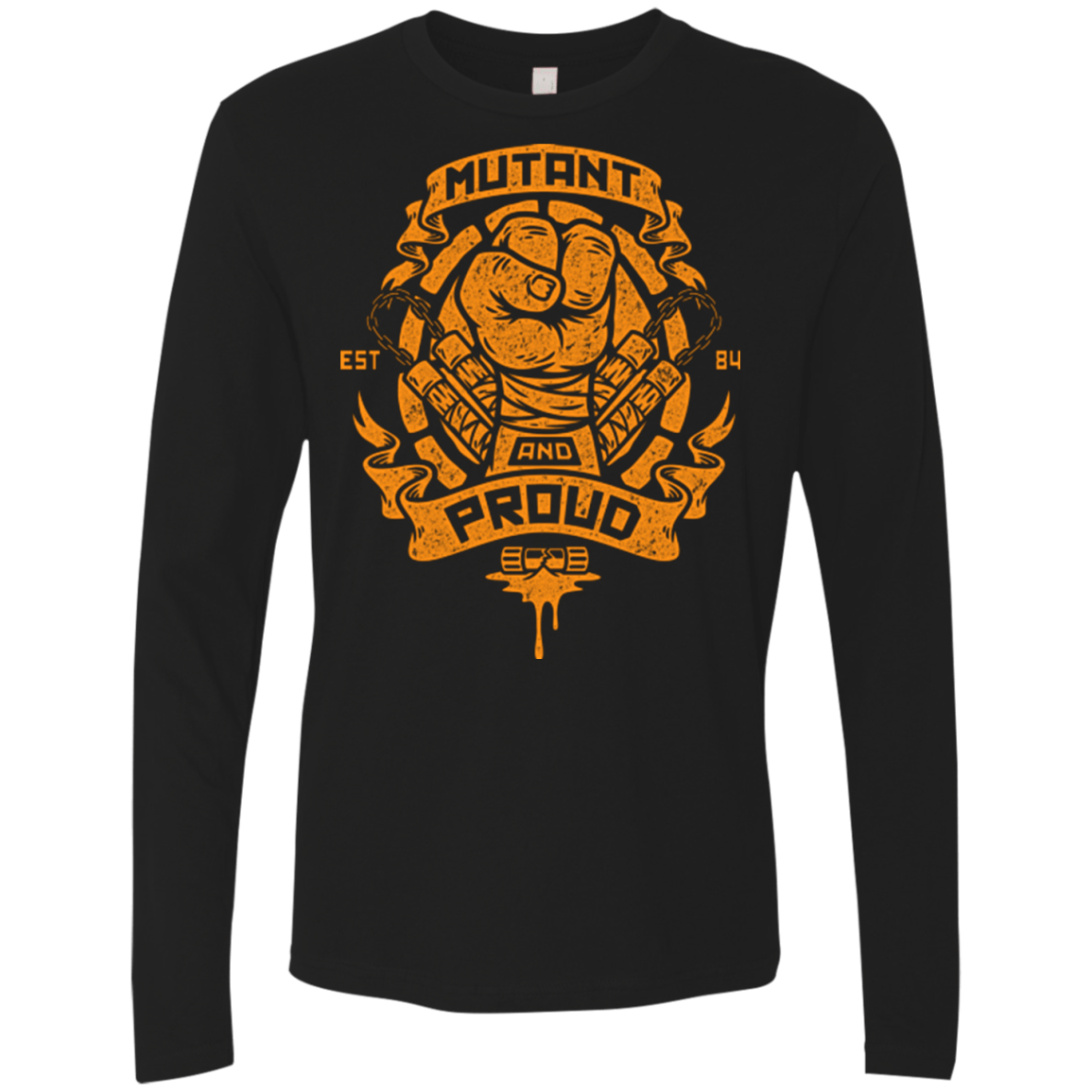 T-Shirts Black / Small Mutant and Proud Mikey Men's Premium Long Sleeve