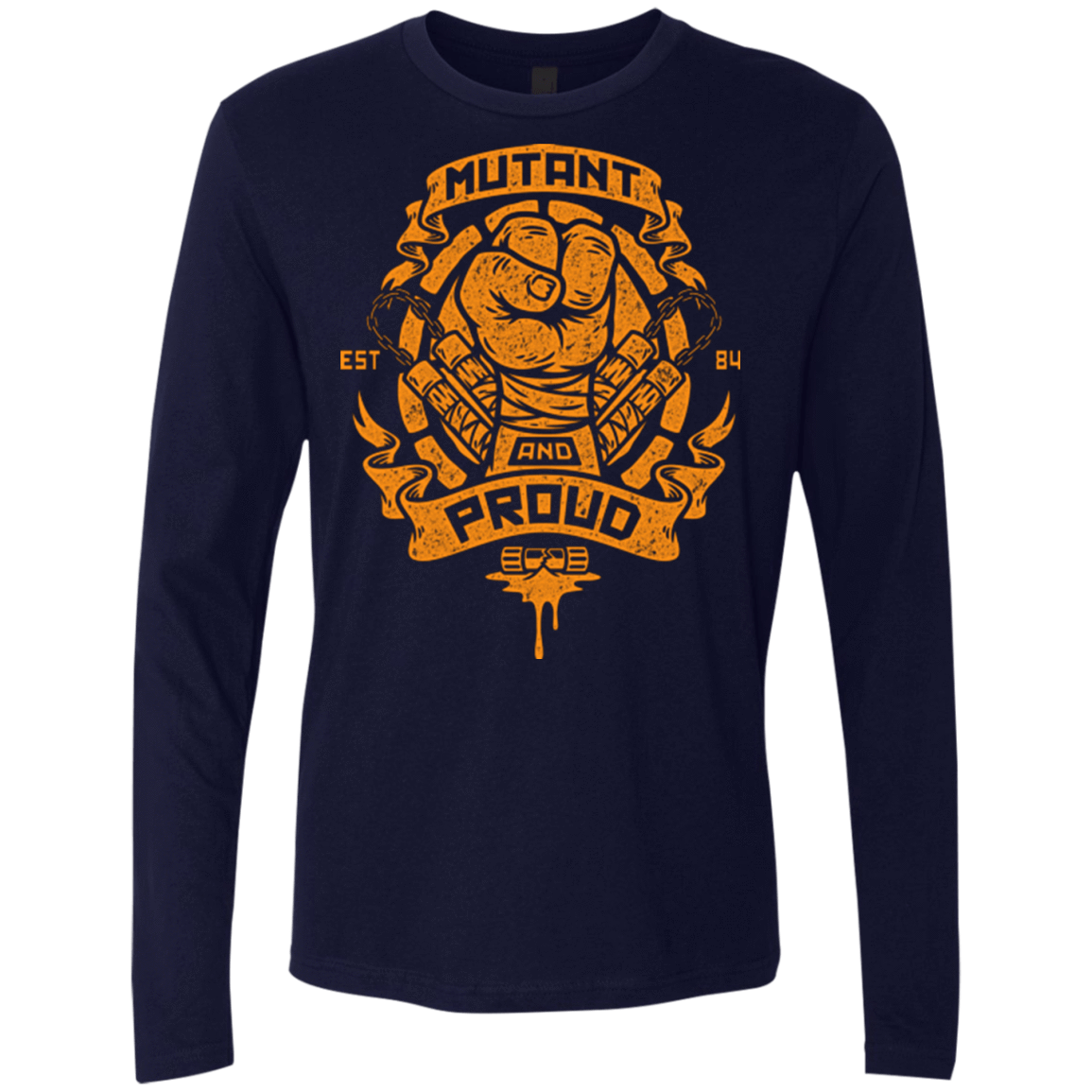 T-Shirts Midnight Navy / Small Mutant and Proud Mikey Men's Premium Long Sleeve