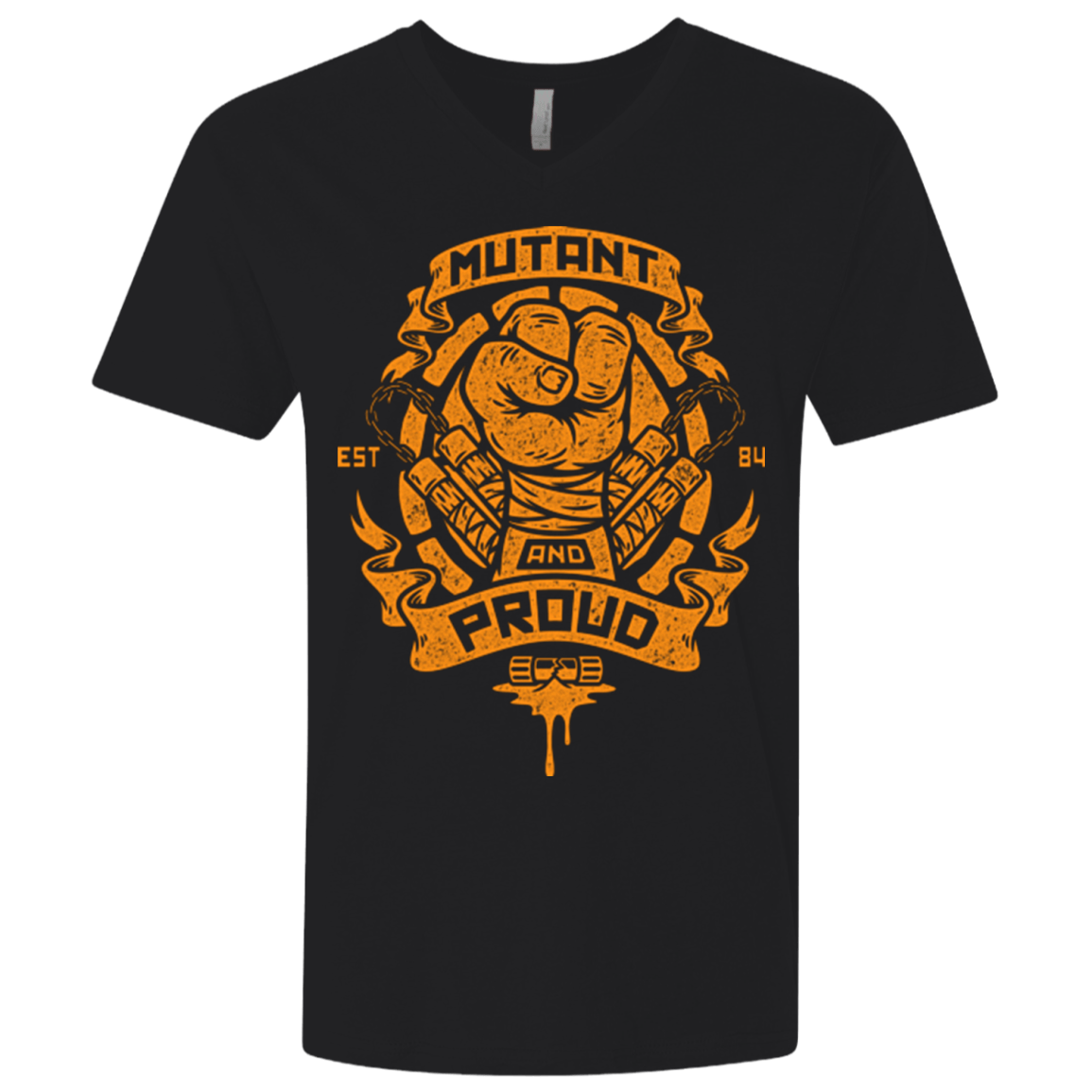 T-Shirts Black / X-Small Mutant and Proud Mikey Men's Premium V-Neck