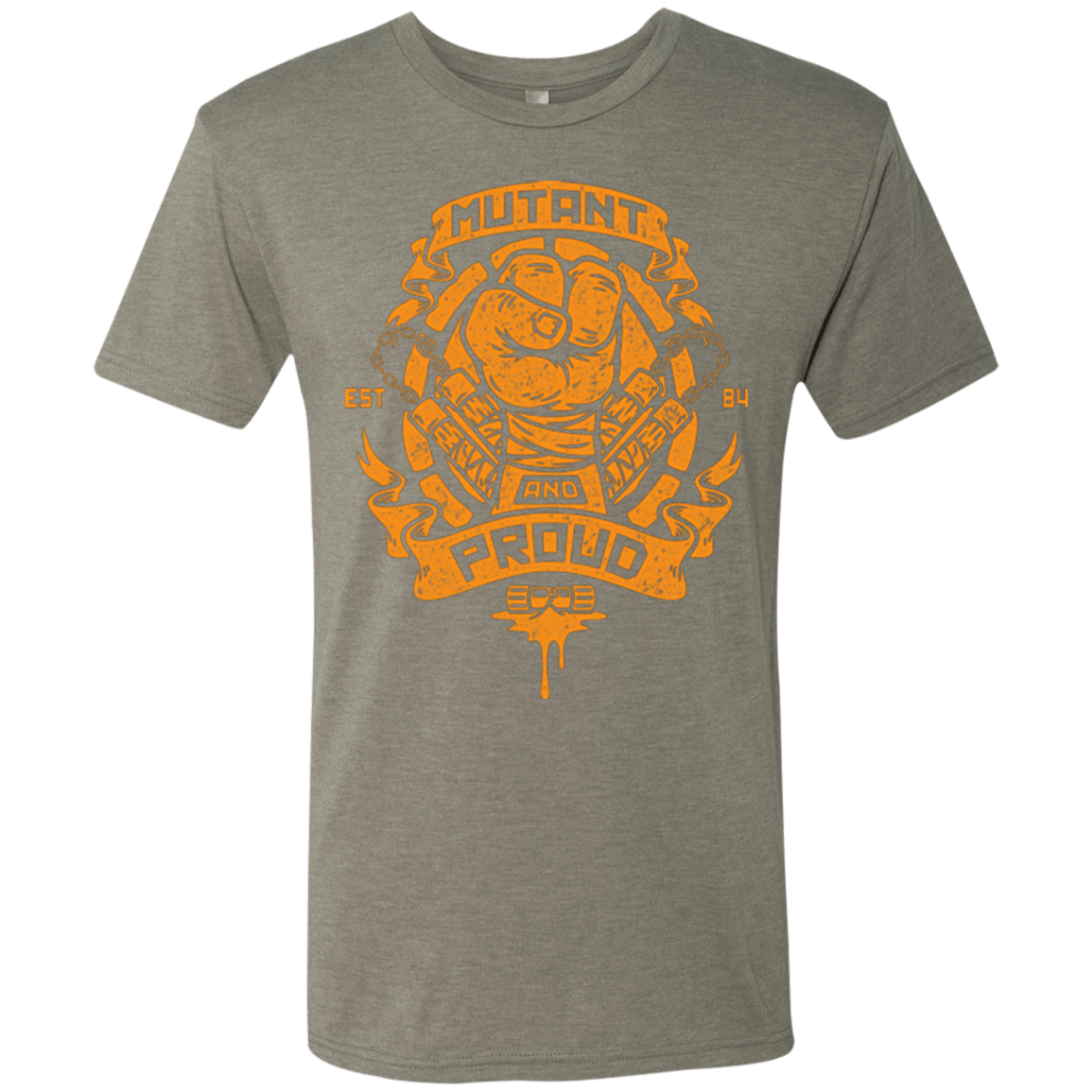 T-Shirts Venetian Grey / Small Mutant and Proud Mikey Men's Triblend T-Shirt