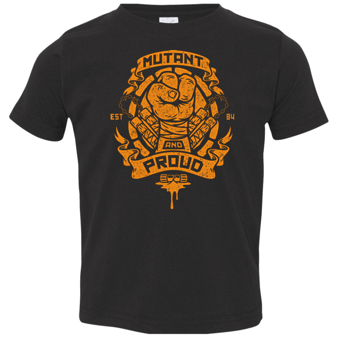T-Shirts Black / 2T Mutant and Proud Mikey Toddler Premium T-Shirt