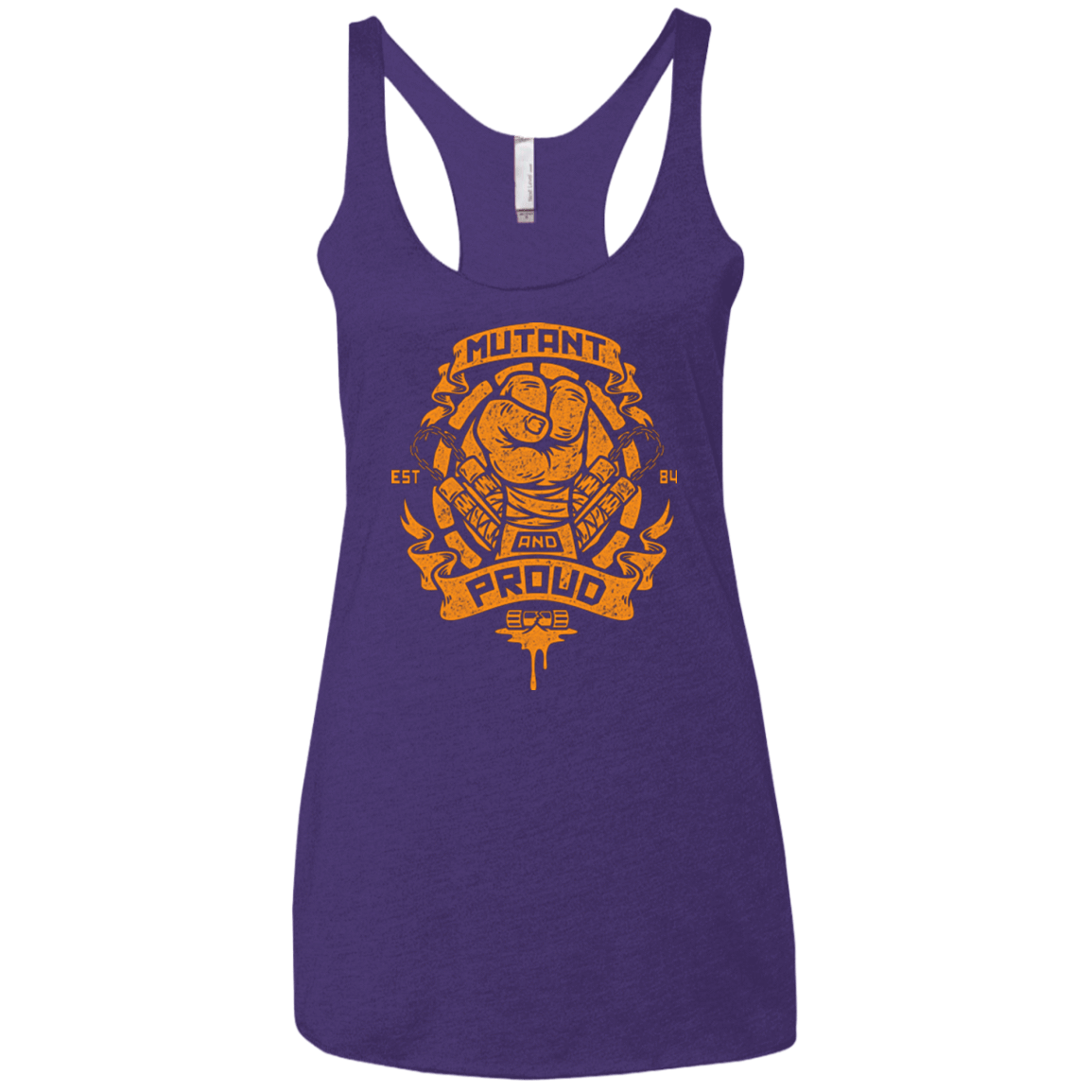 T-Shirts Purple / X-Small Mutant and Proud Mikey Women's Triblend Racerback Tank