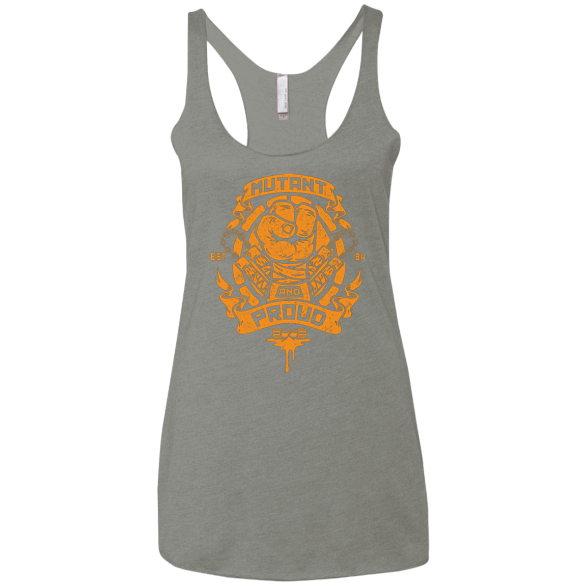 T-Shirts Venetian Grey / X-Small Mutant and Proud Mikey Women's Triblend Racerback Tank