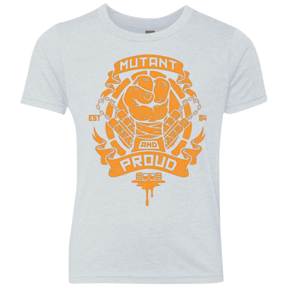 T-Shirts Heather White / YXS Mutant and Proud Mikey Youth Triblend T-Shirt