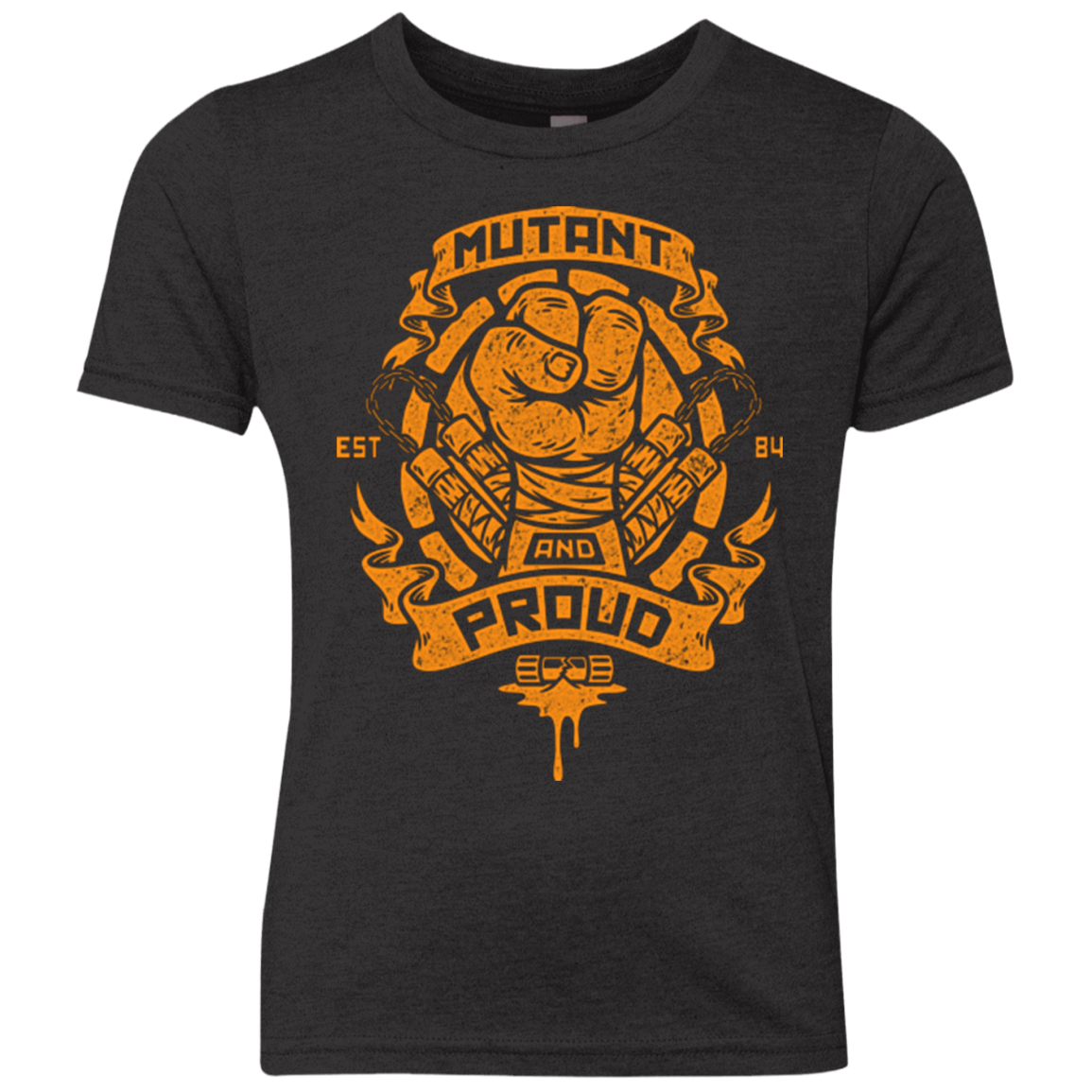 T-Shirts Vintage Black / YXS Mutant and Proud Mikey Youth Triblend T-Shirt