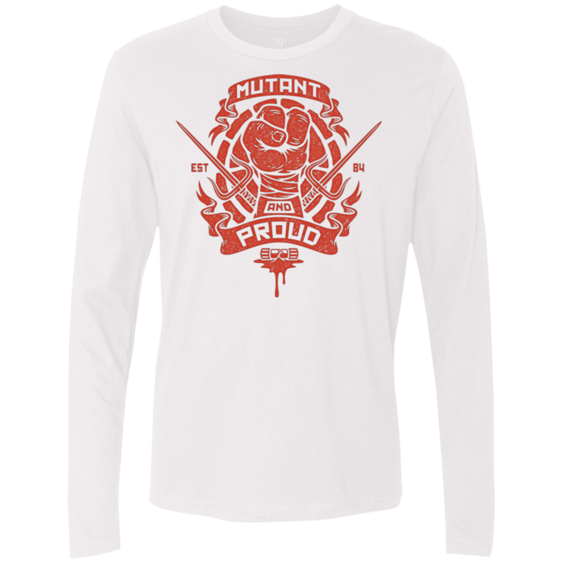 T-Shirts White / Small Mutant and Proud Raph Men's Premium Long Sleeve