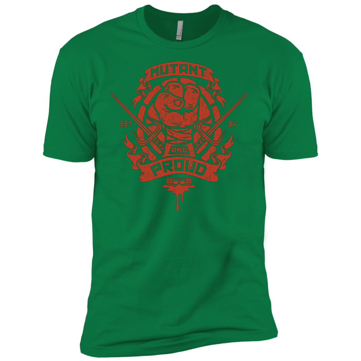 T-Shirts Kelly Green / X-Small Mutant and Proud Raph Men's Premium T-Shirt